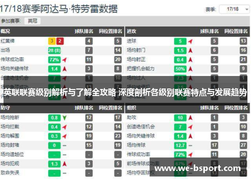 英联联赛级别解析与了解全攻略 深度剖析各级别联赛特点与发展趋势